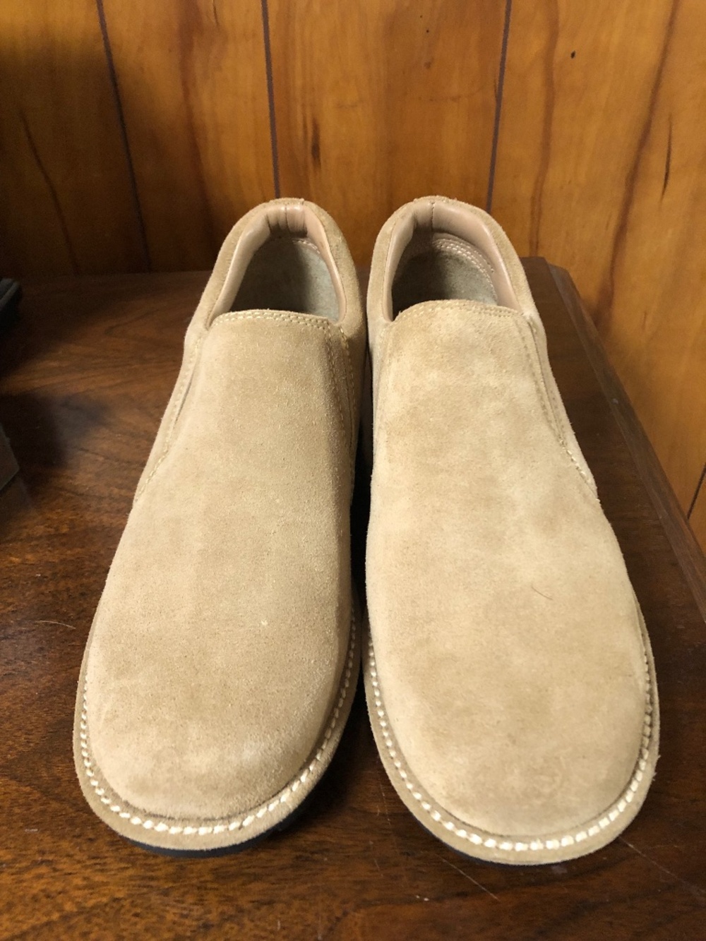 Cole Haan Country Style Suede Slip On Loafers Tan size 8 1/2 Ladies